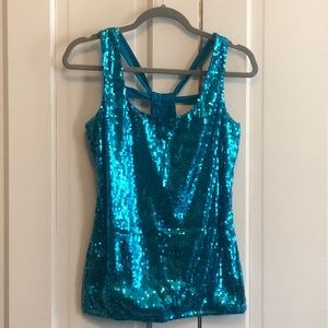 Sequined tank top